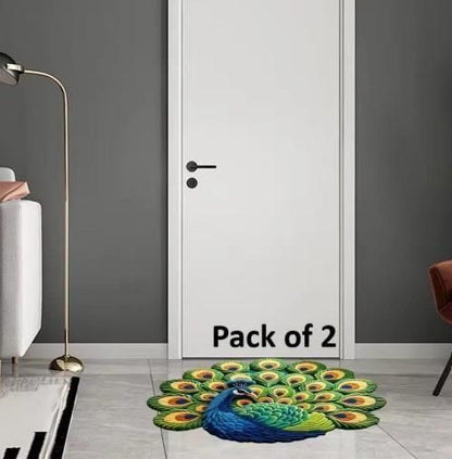 Non-Slip Peacock Mat (Pack of 2)