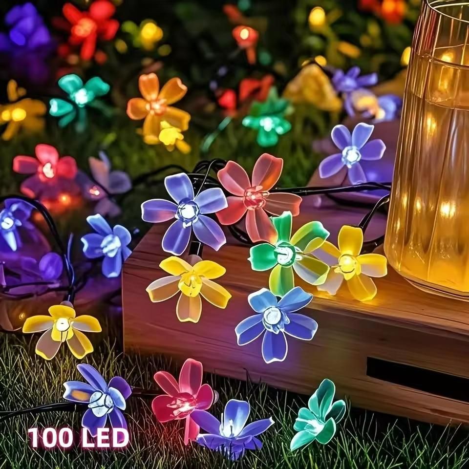 Silicone Flower String Lights - 14 LED